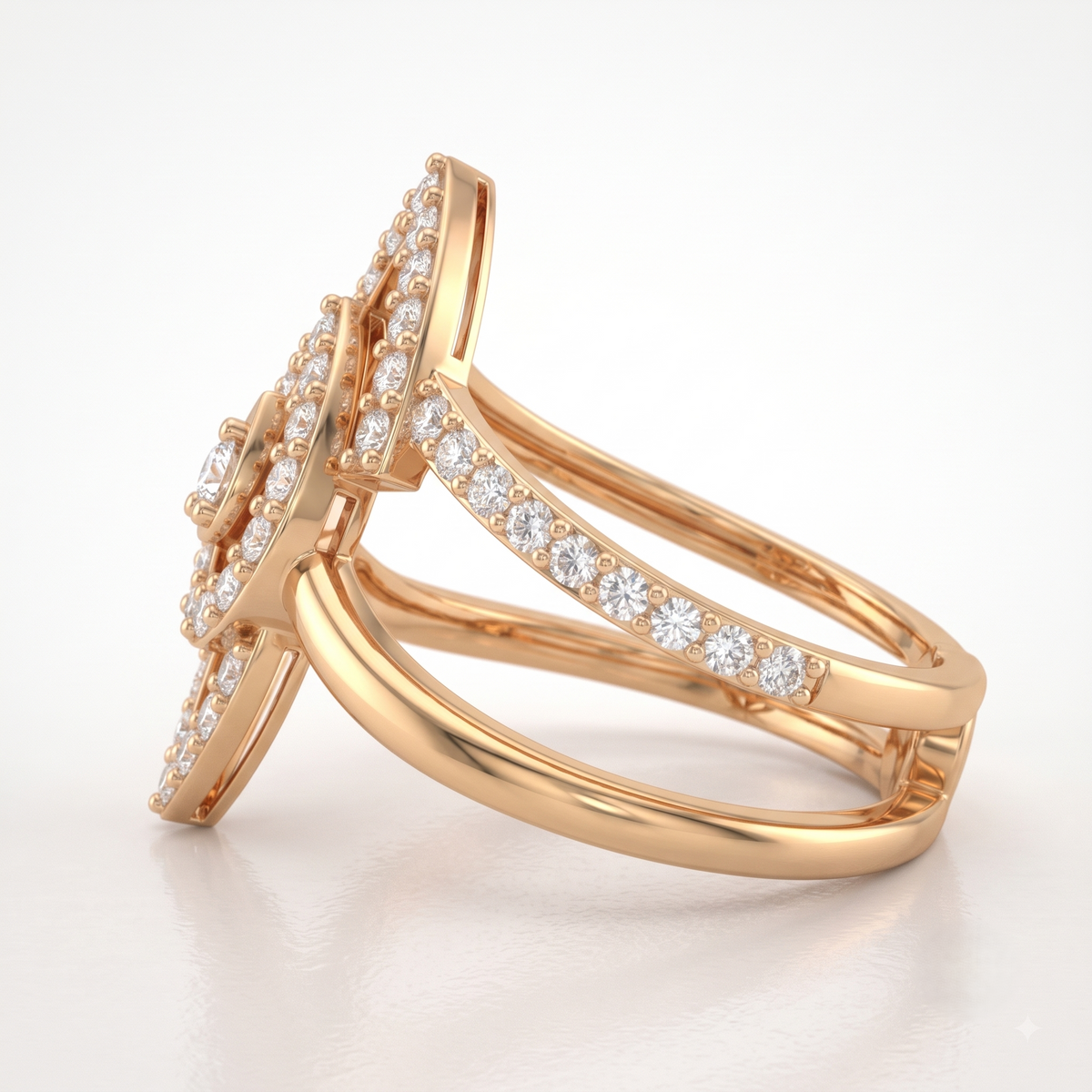 Modern Celestial Contour 925 Silver Ring