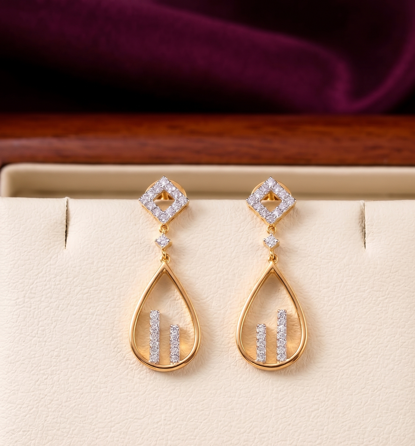 The Geometric Teardrop Sterling Silver Earrings