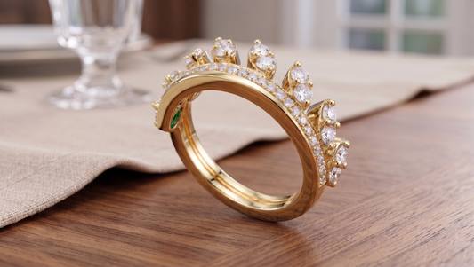 925 Silver Princess Crown Ring