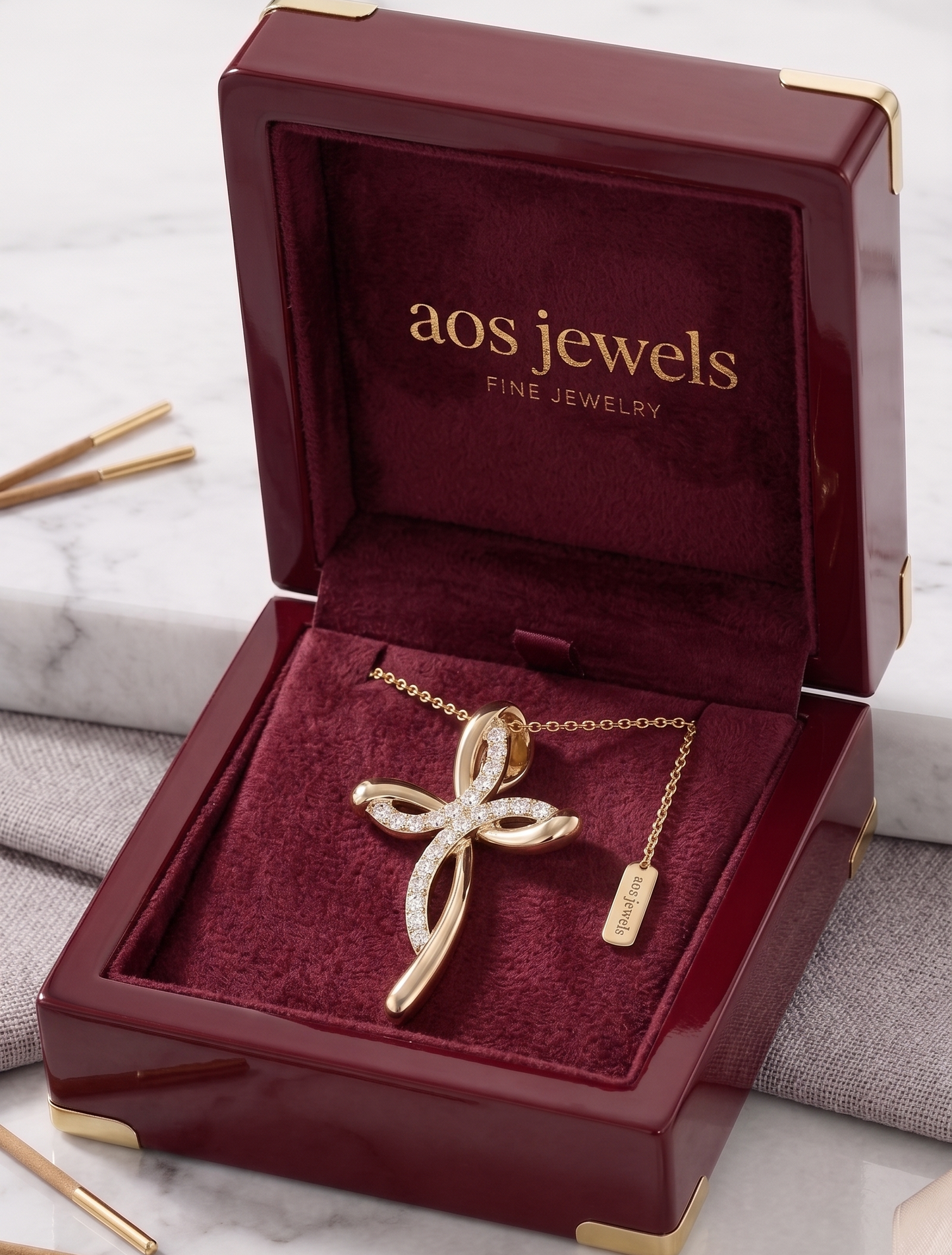 925 Sterling Silver Infinity Cross Pendant
