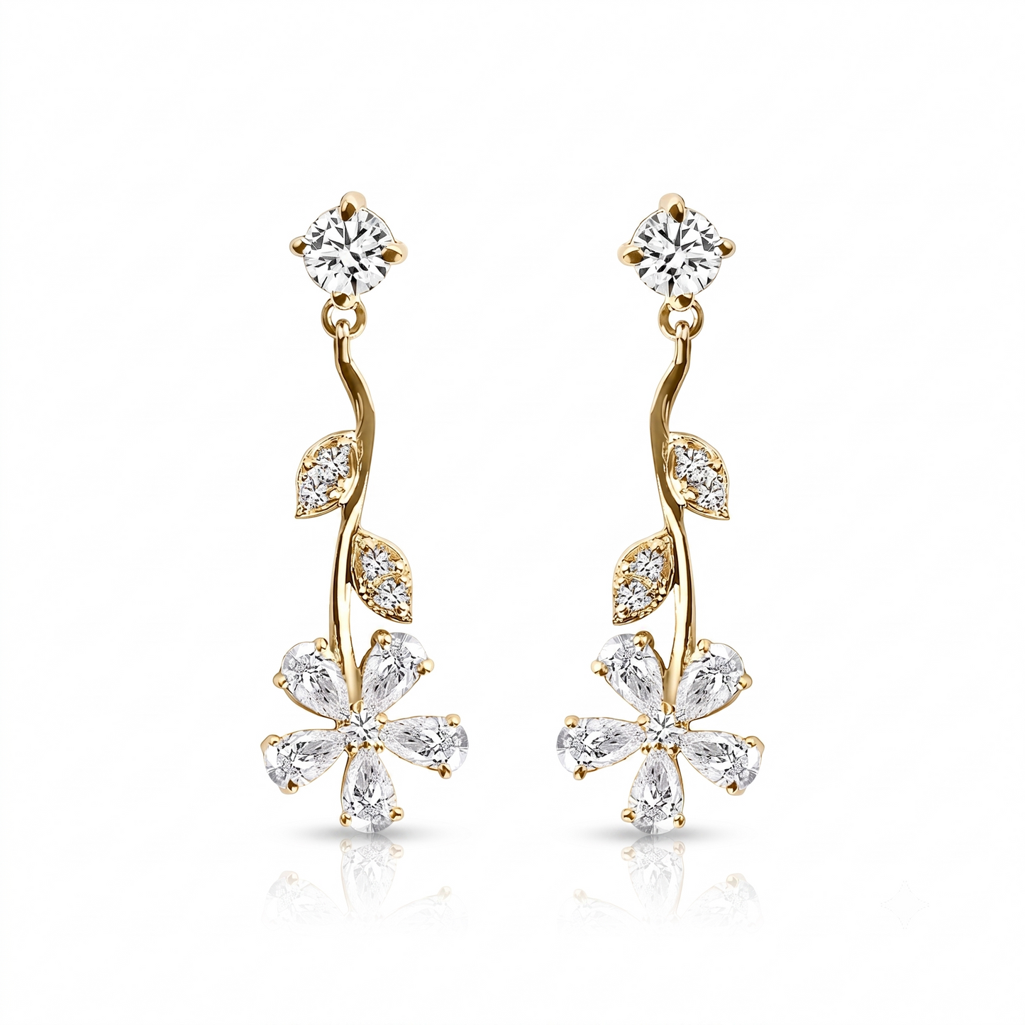 A pair of silver-toned dangle earrings