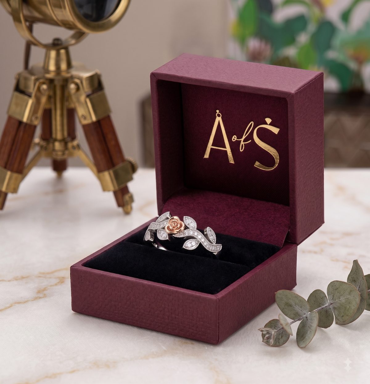 The Enchanted Rose Two-Tone Silver Ring
