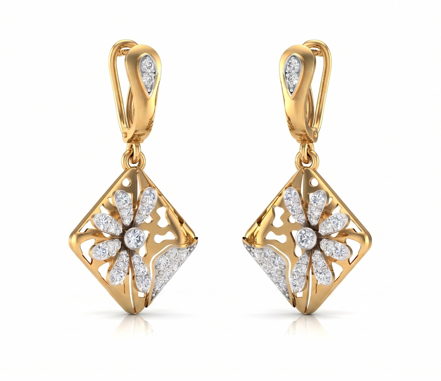 The Enchanted Flora Rhombus Earrings