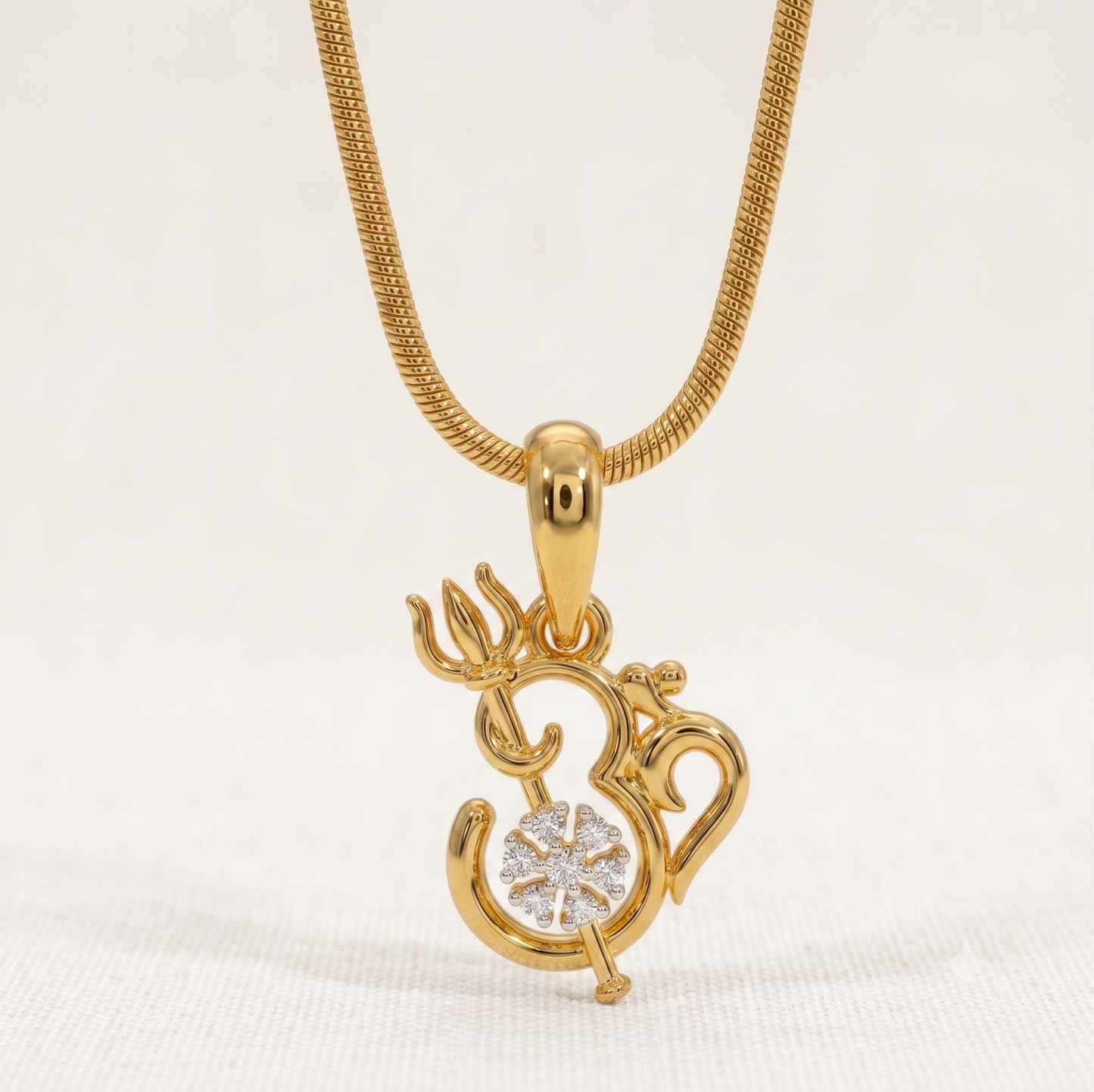 The Akileshwar Gold Plated Chain Pendant