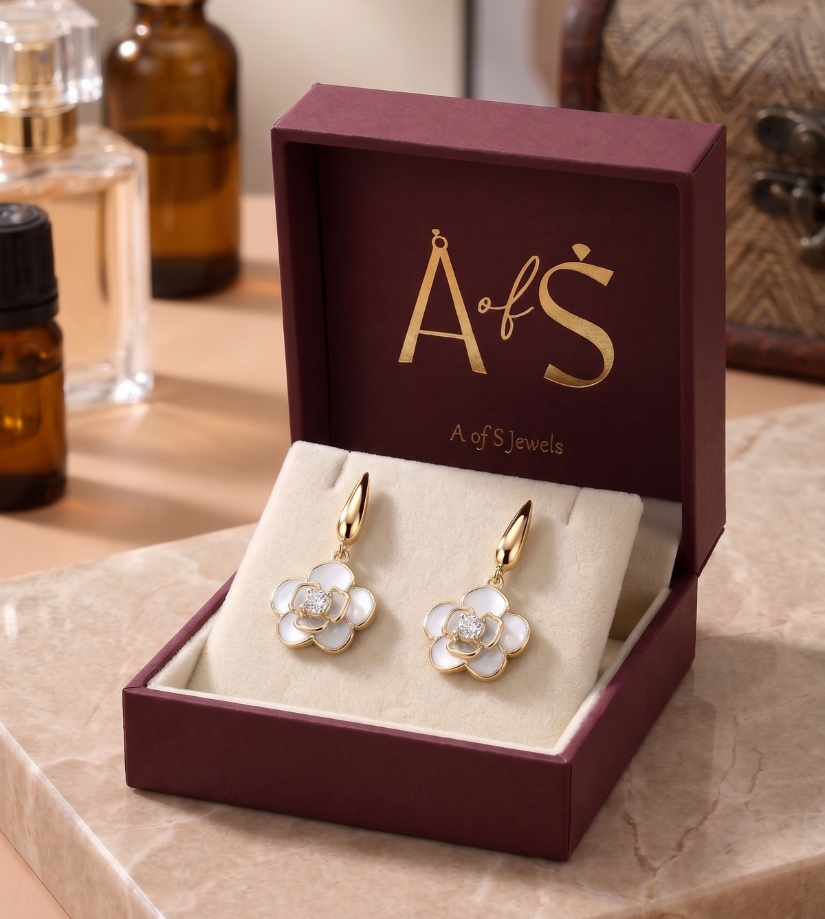 The Snowdrop Silver Dangle Earrings