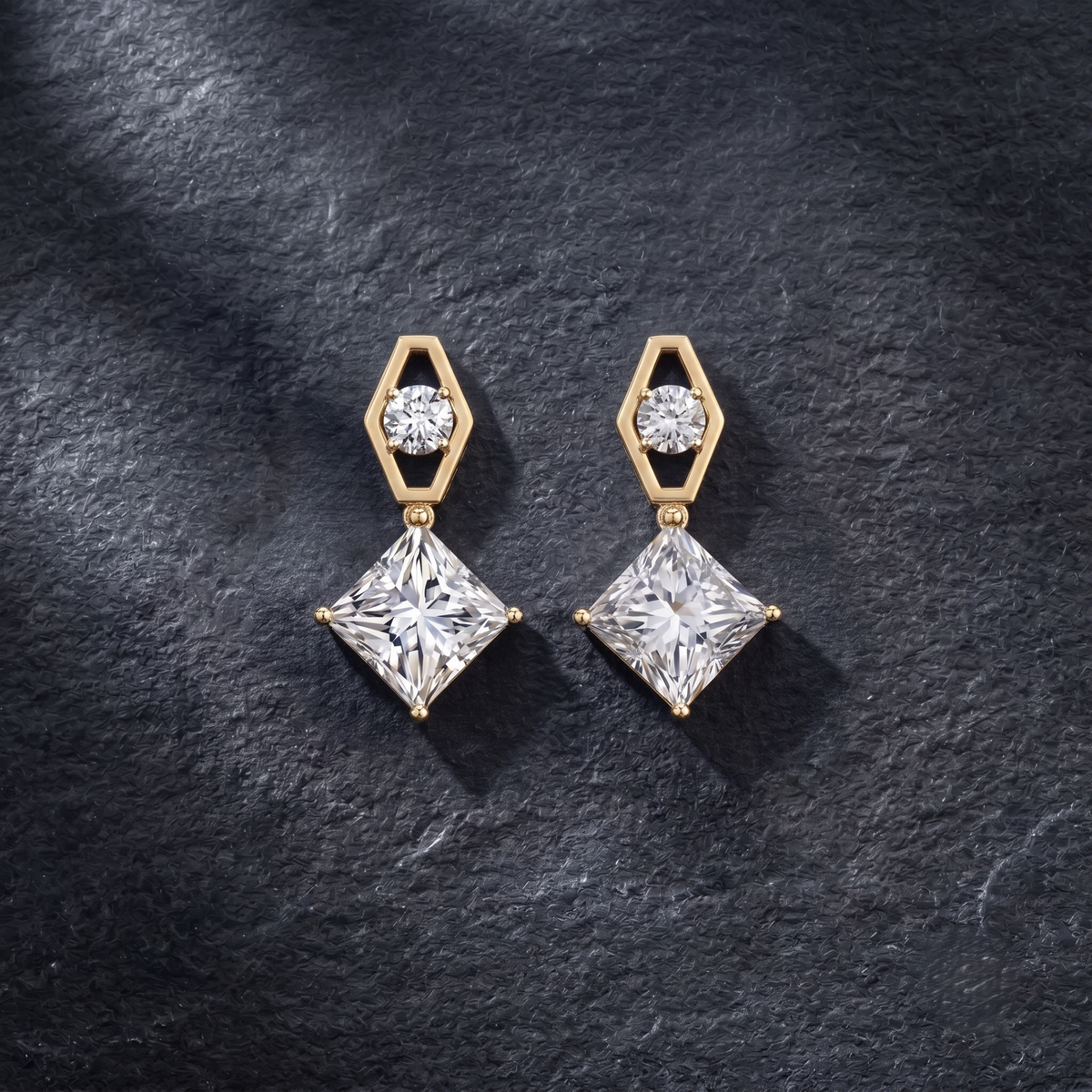 Modern Heirloom Silver Drop Earring