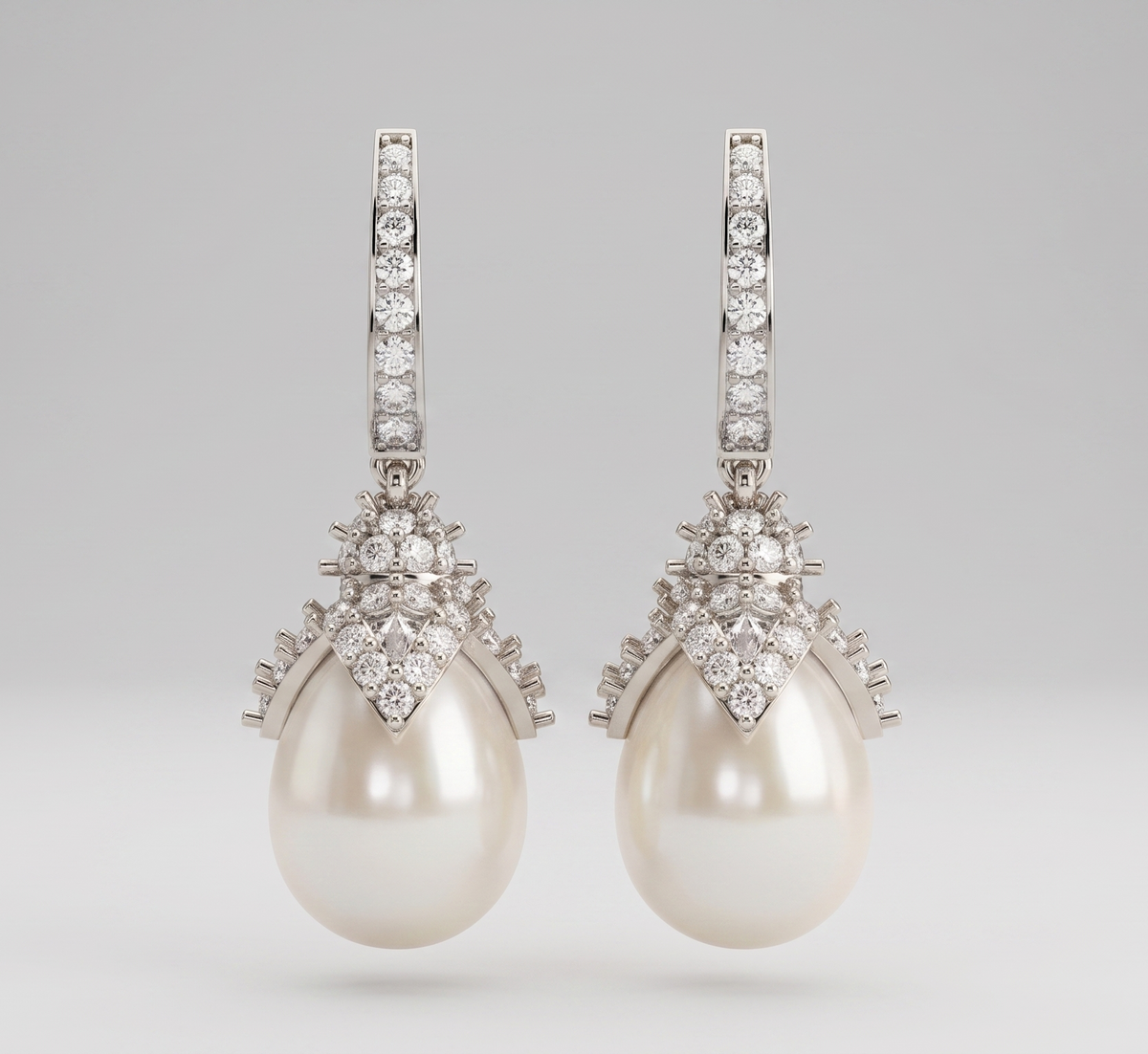 The Regal Crown Pearl Drop Earrings