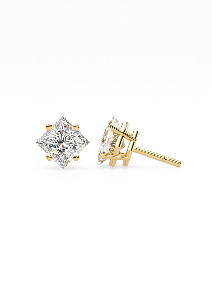 the gold color stud 925 silver