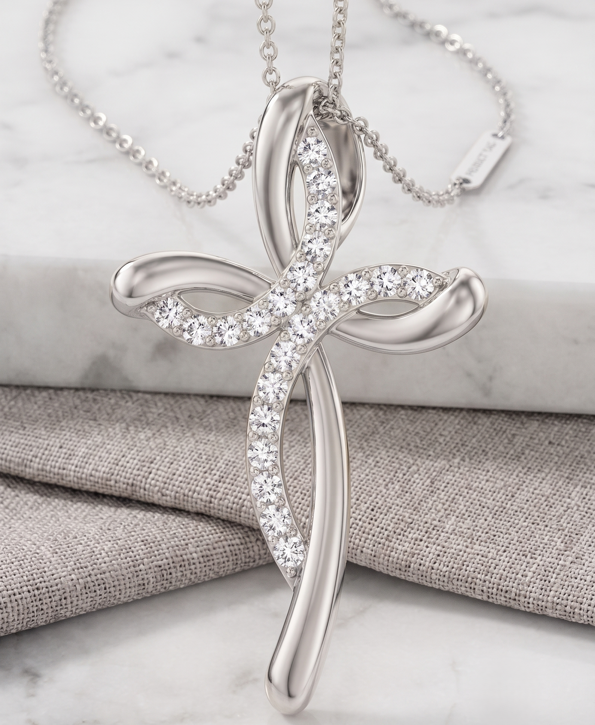 925 Sterling Silver Infinity Cross Pendant