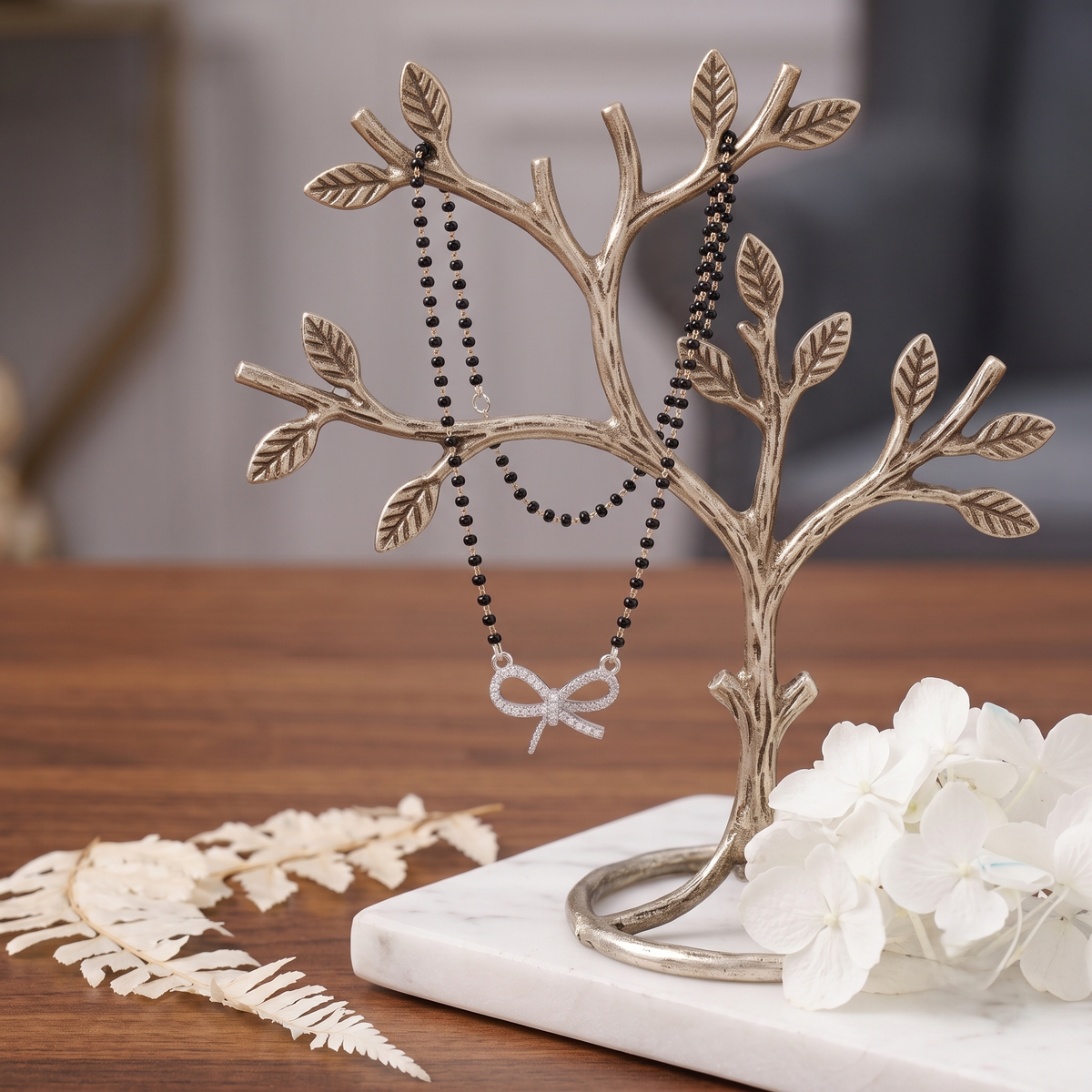 The Silver Promise Bow Mangalsutra
