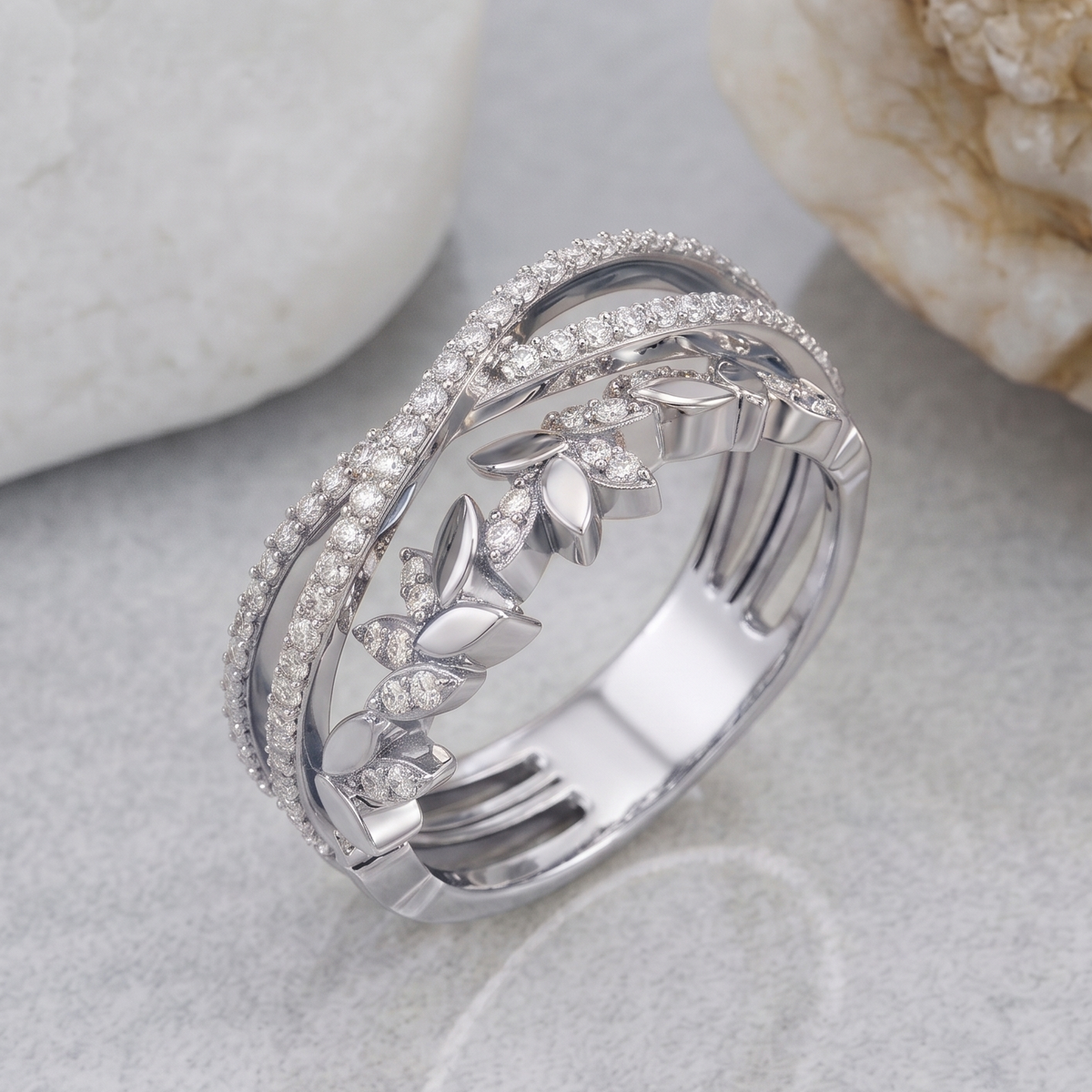 The 'Enchanted Forest' Layered Silver Ring