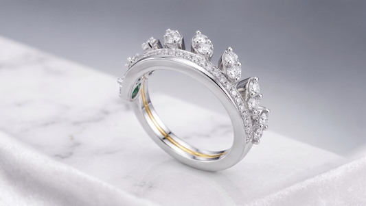925 Silver Princess Crown Ring