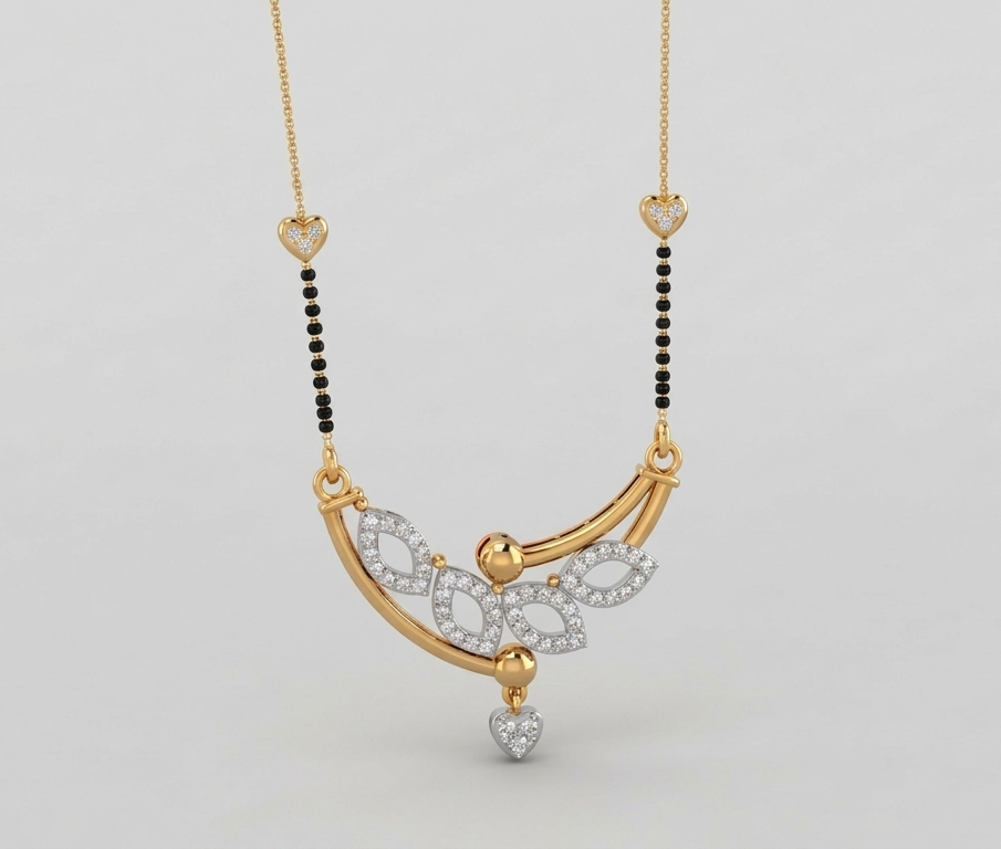 The Luminous Vine Arch Silver Mangalsutra