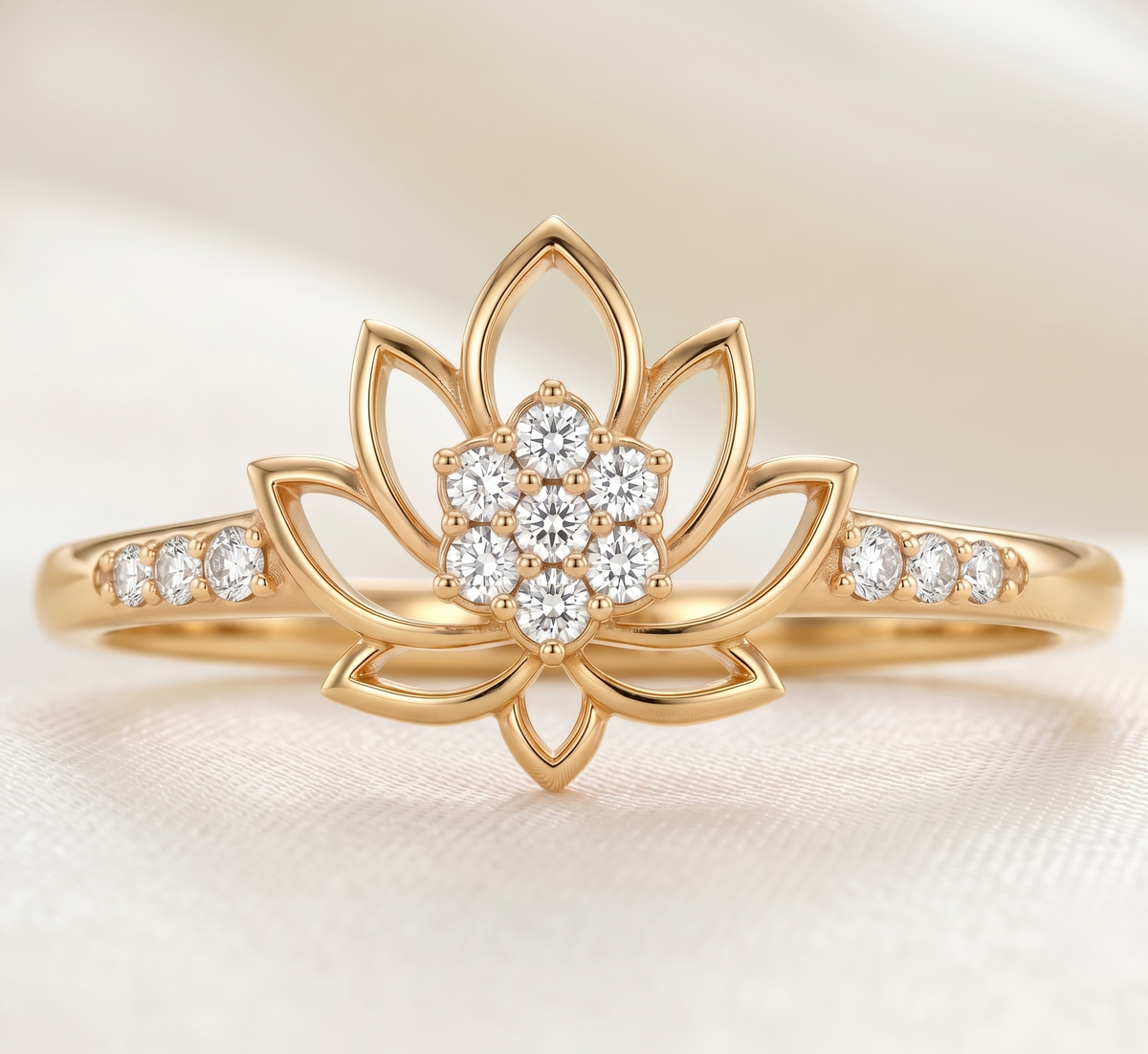 The Sterling Silver Lotus Bloom Ring