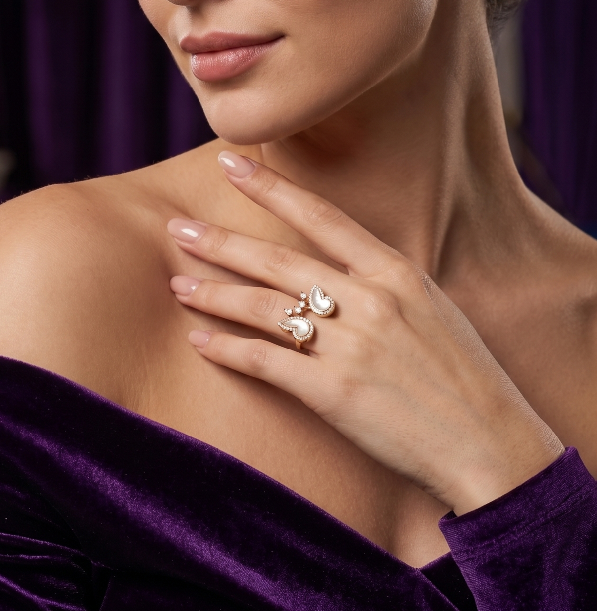 Sterling Silver Butterfly Wing Statement Ring
