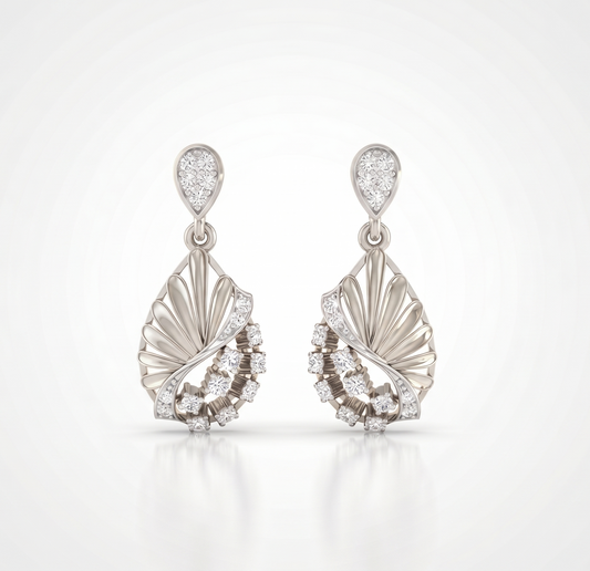 The AOS Oceanic Swirl Silver Earring