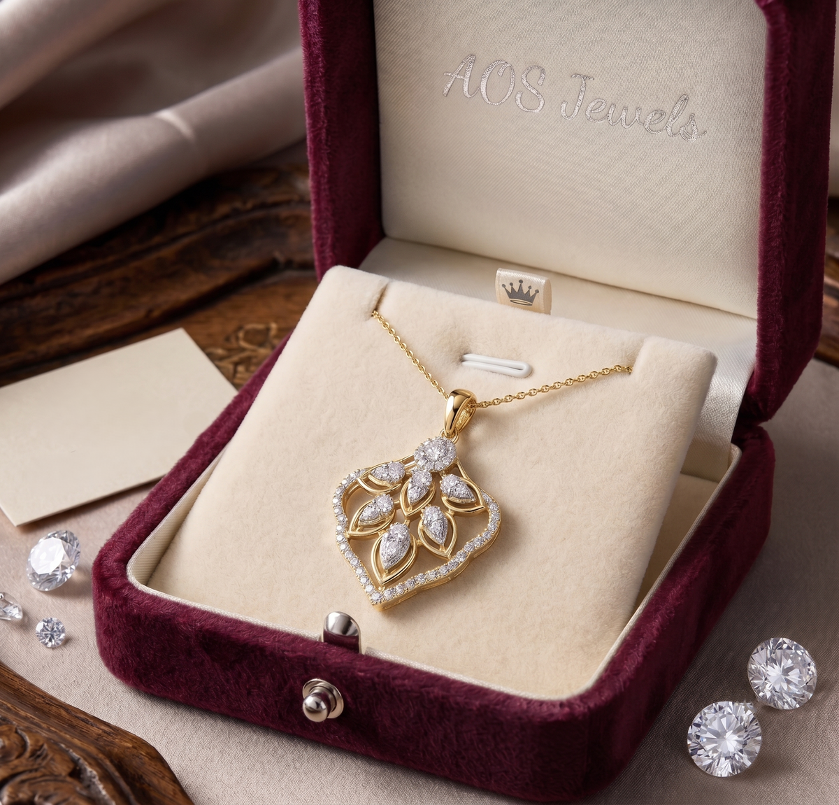 The 'Heirloom' Botanical Shield Silver Pendant