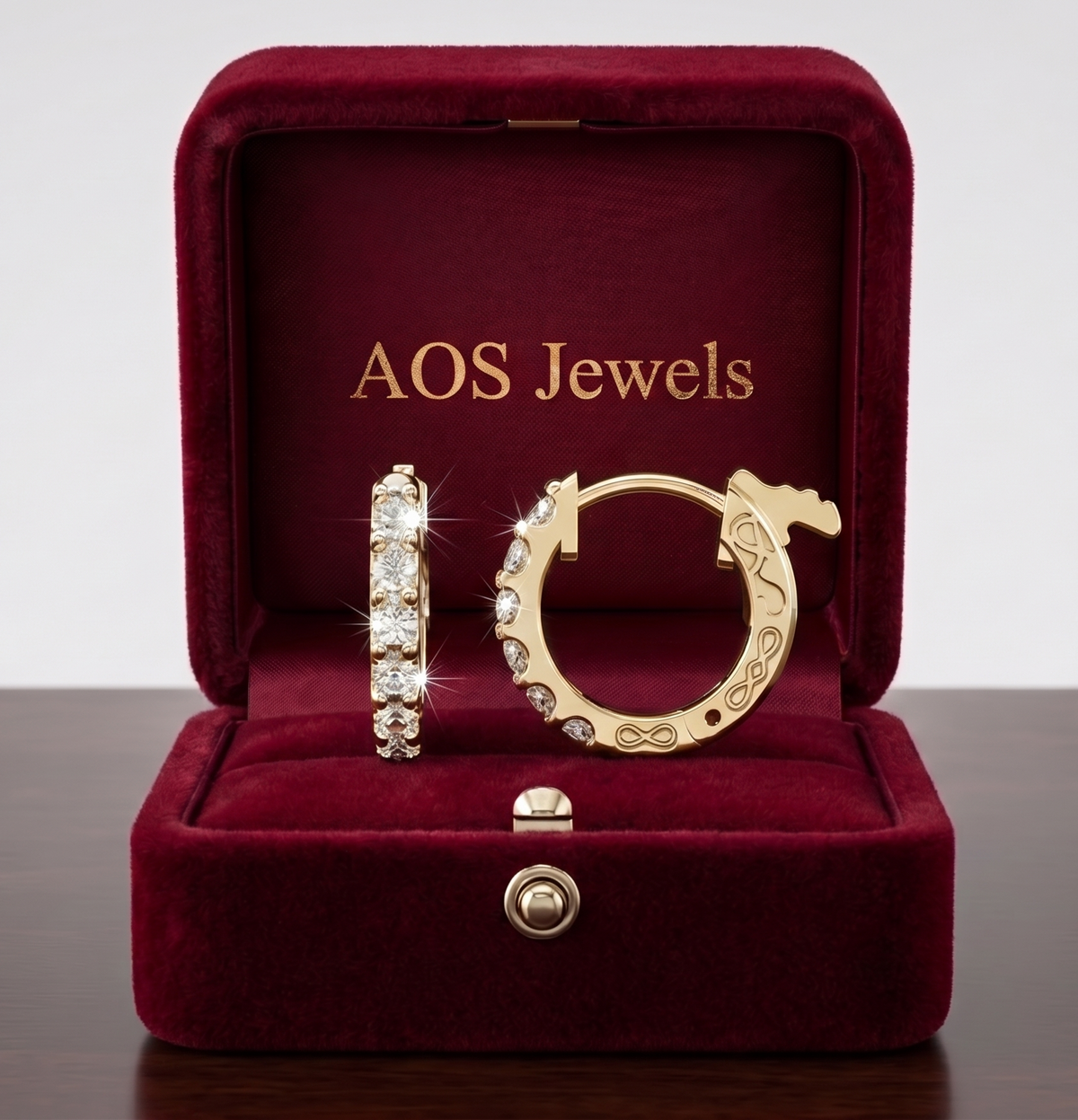 The Infinity Sparkle Silver Huggie Hoops