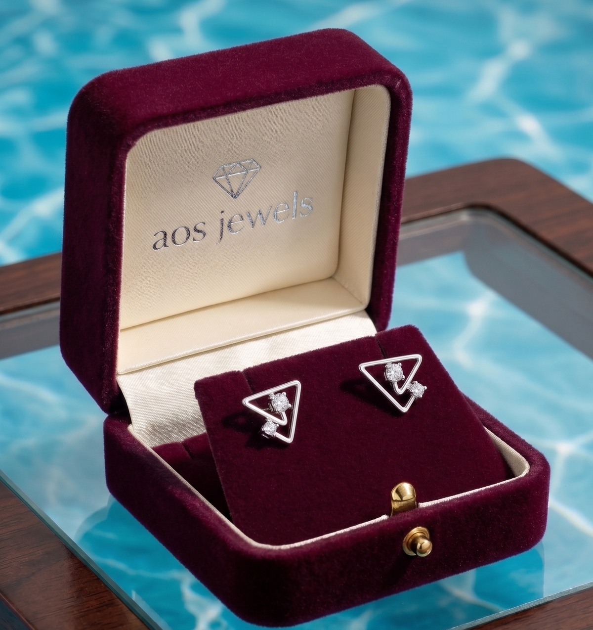 The Apex Triangle Silver Studs