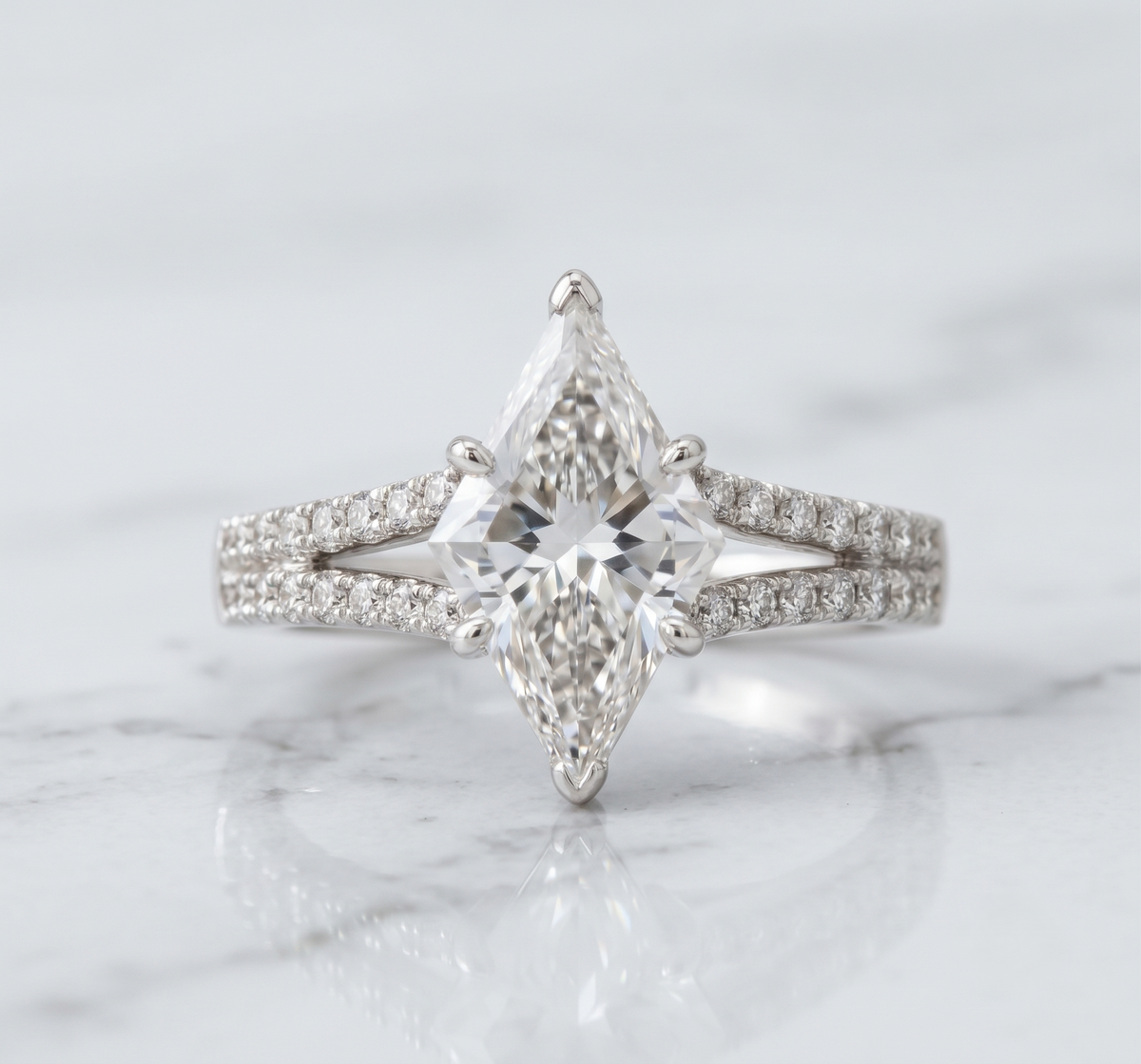 The Sterling Split-Shank Marquise Ring