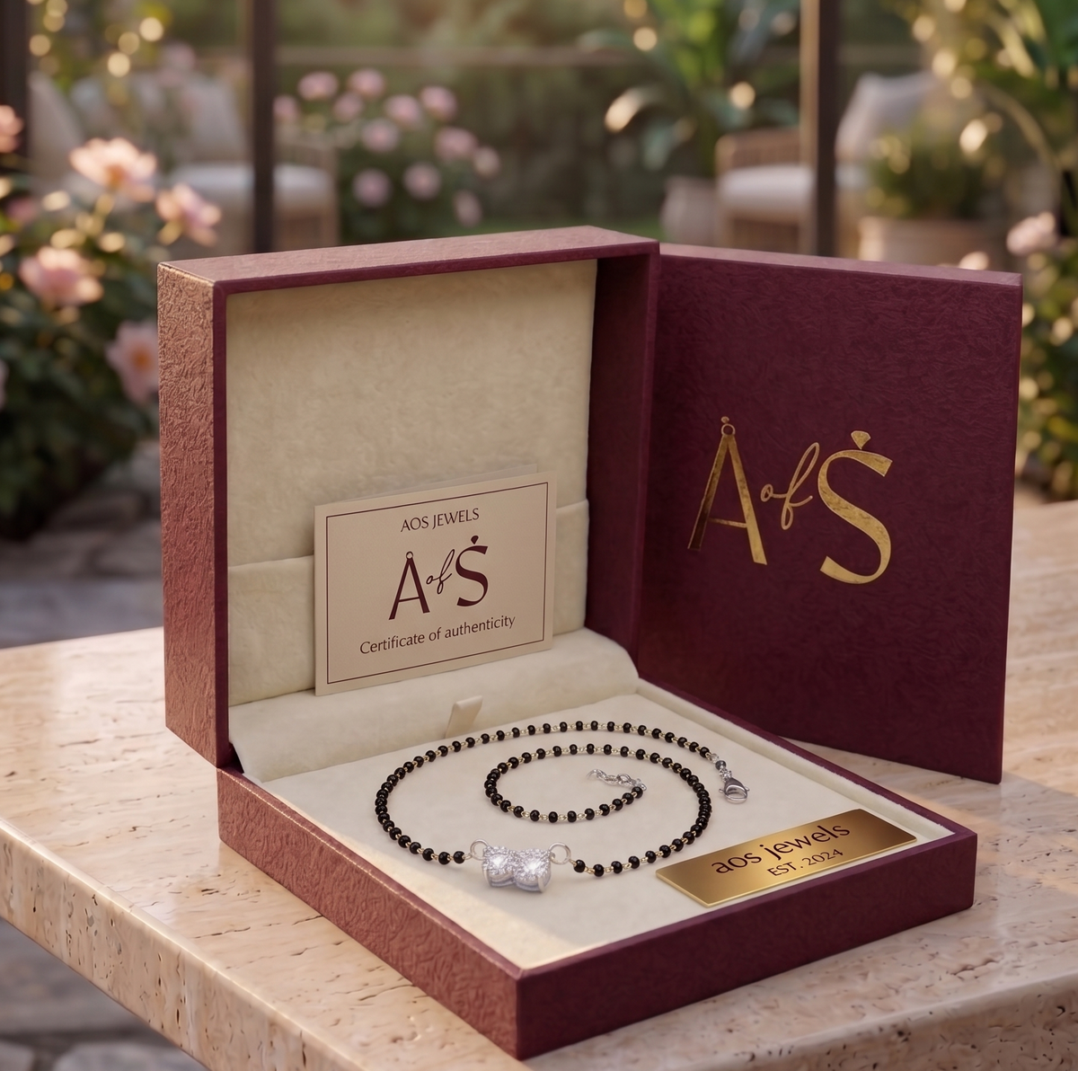 The Modern Dual Solitaire Silver Mangalsutra