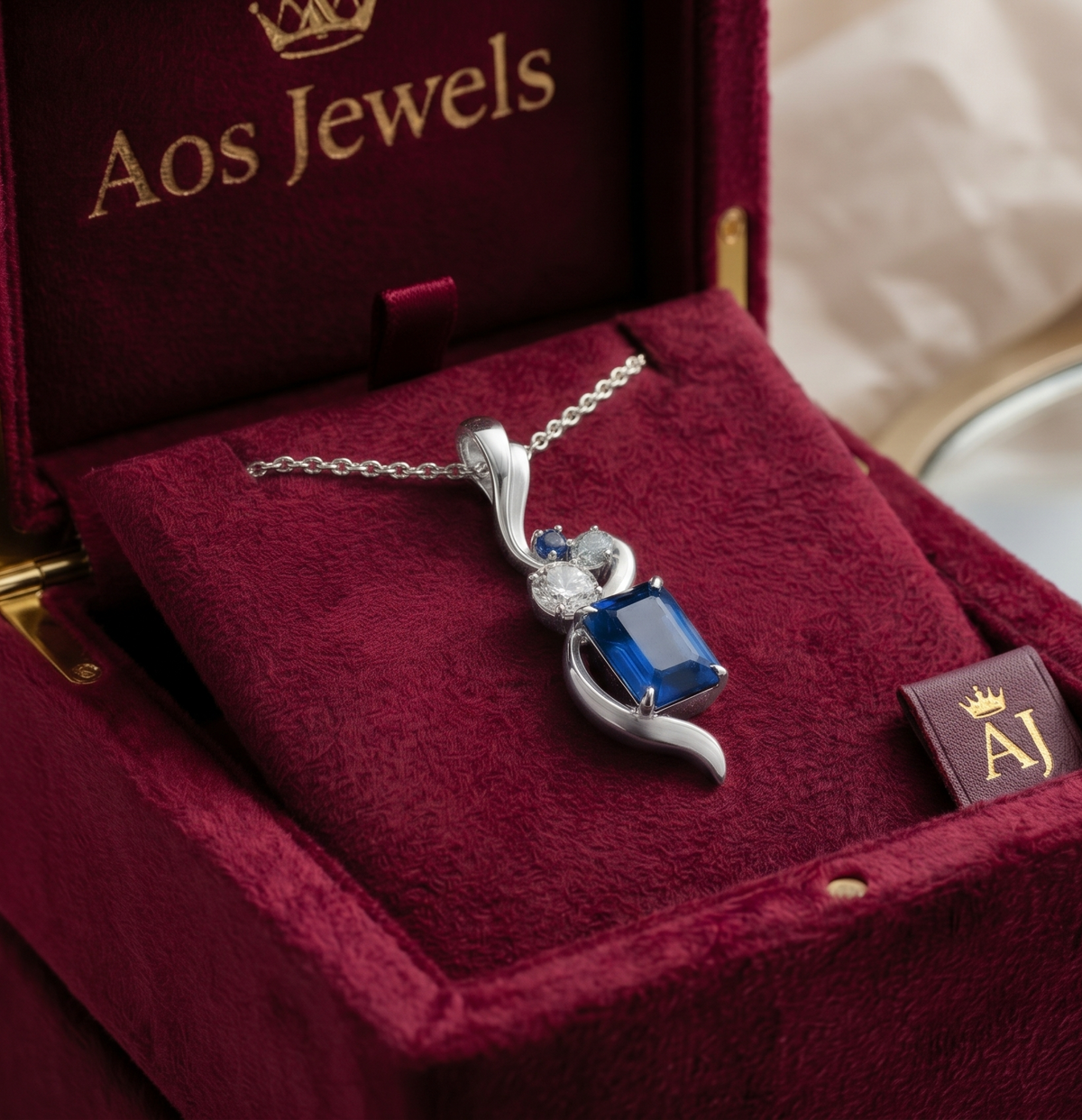 The Azure Wave Silver Pendant