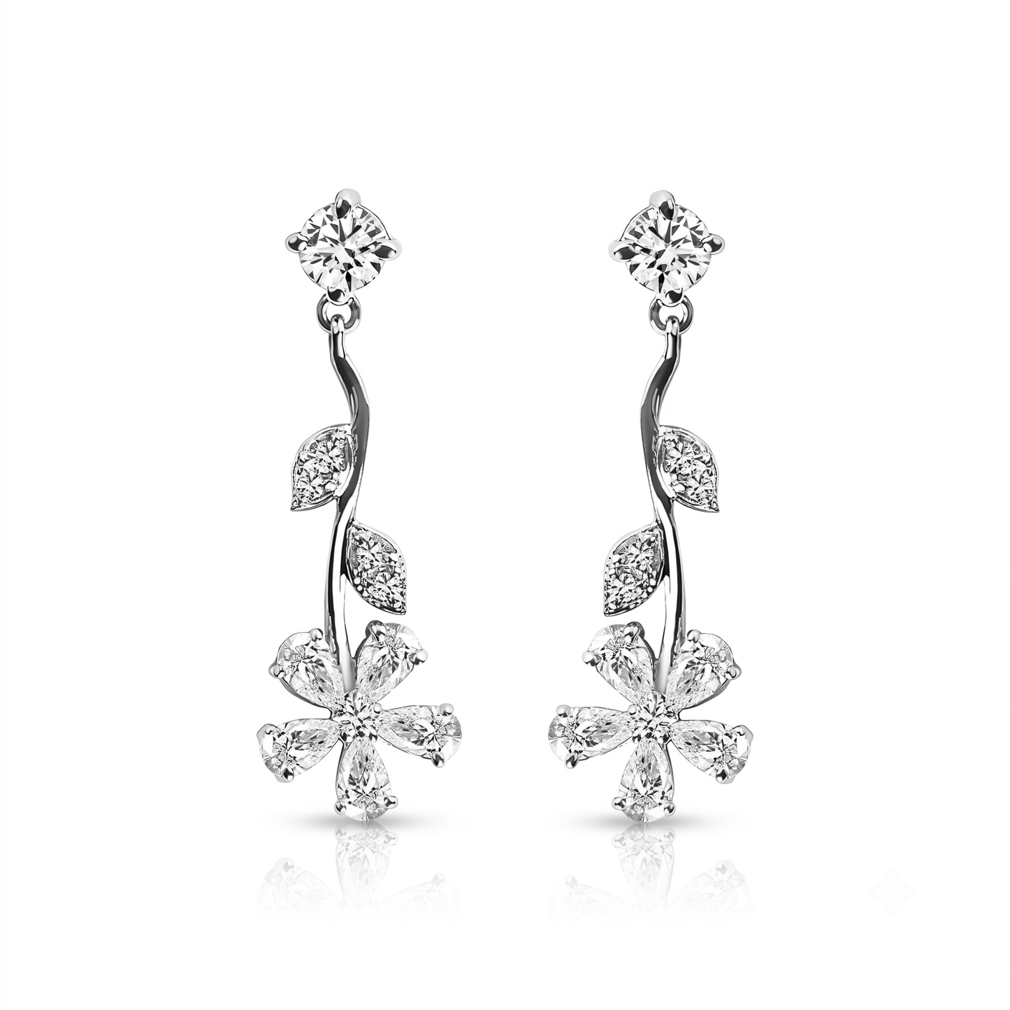 A pair of silver-toned dangle earrings