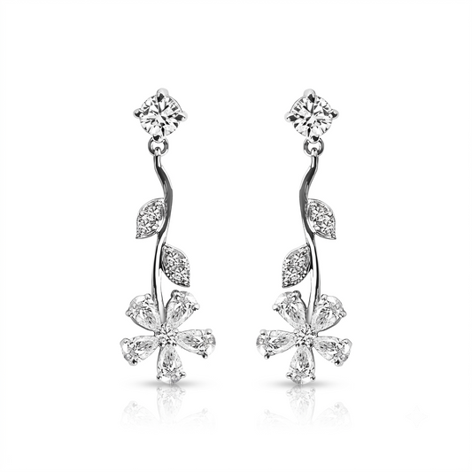 A pair of silver-toned dangle earrings