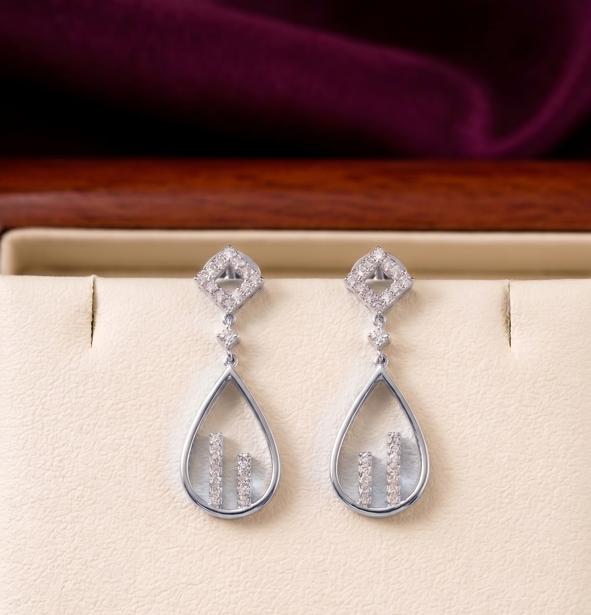 The Geometric Teardrop Sterling Silver Earrings