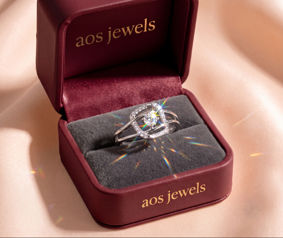 925 Sterling Silver Floating Solitaire Ring