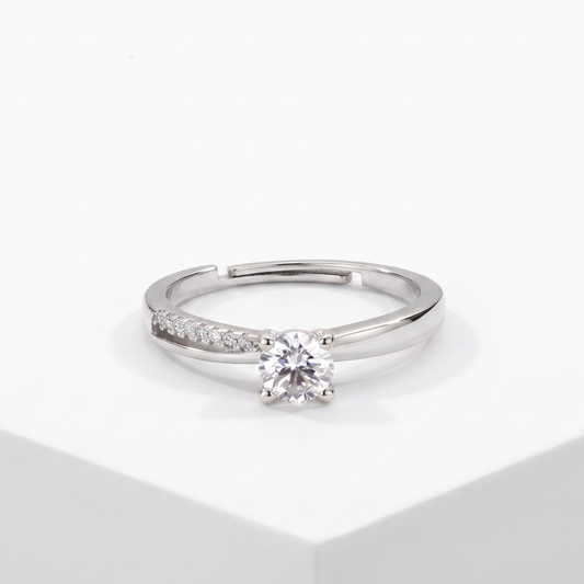 A silver-tone 925 ring