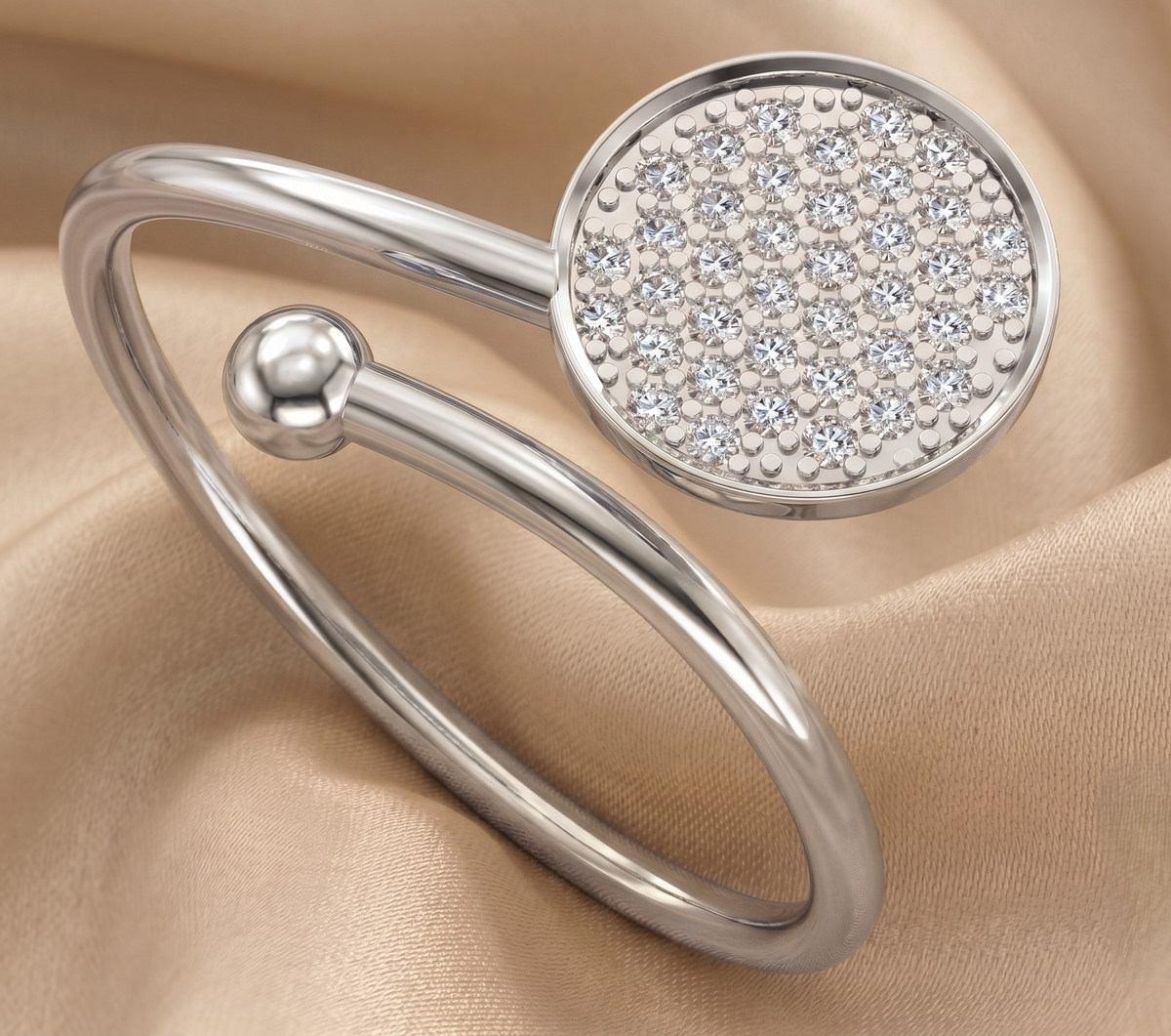 The Sterling Harmony Disc Silver Ring