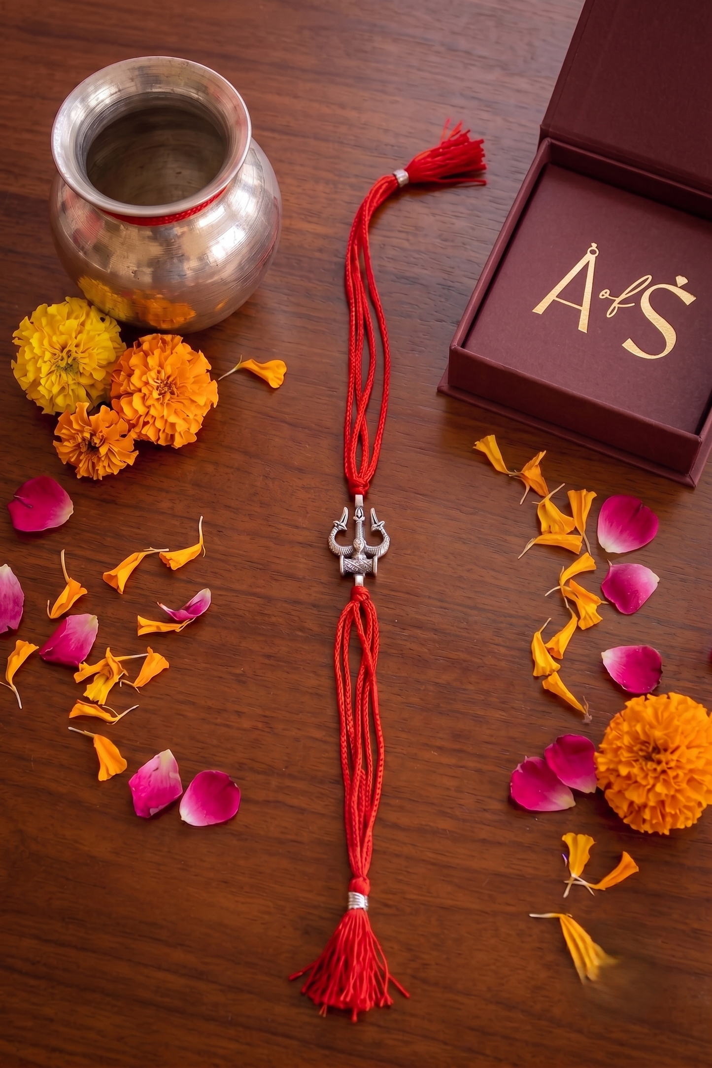 The Trisul 925 Silver Rakhi