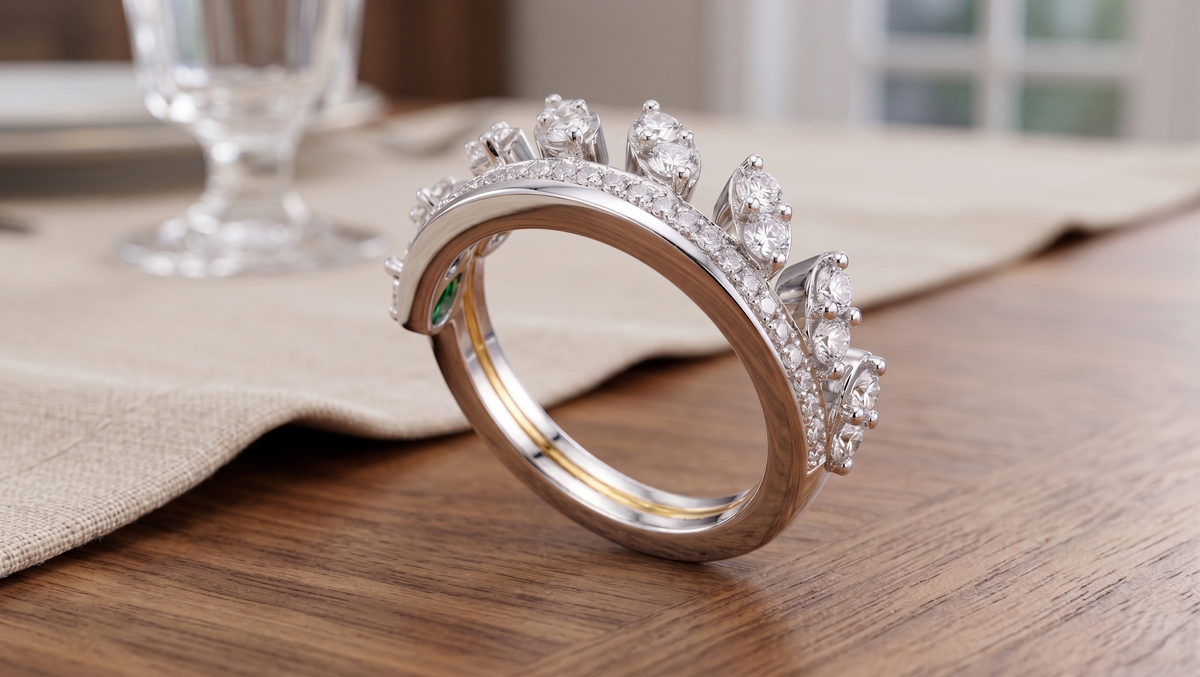 925 Silver Princess Crown Ring
