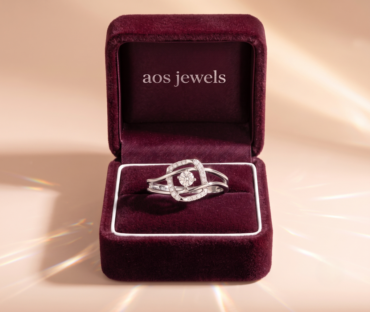 925 Sterling Silver Floating Solitaire Ring
