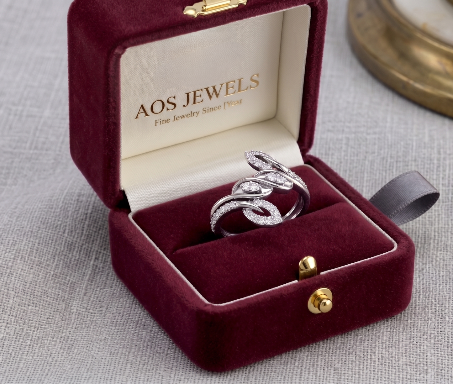 925 Sterling Silver Multi-Row Leaf Wrap Ring