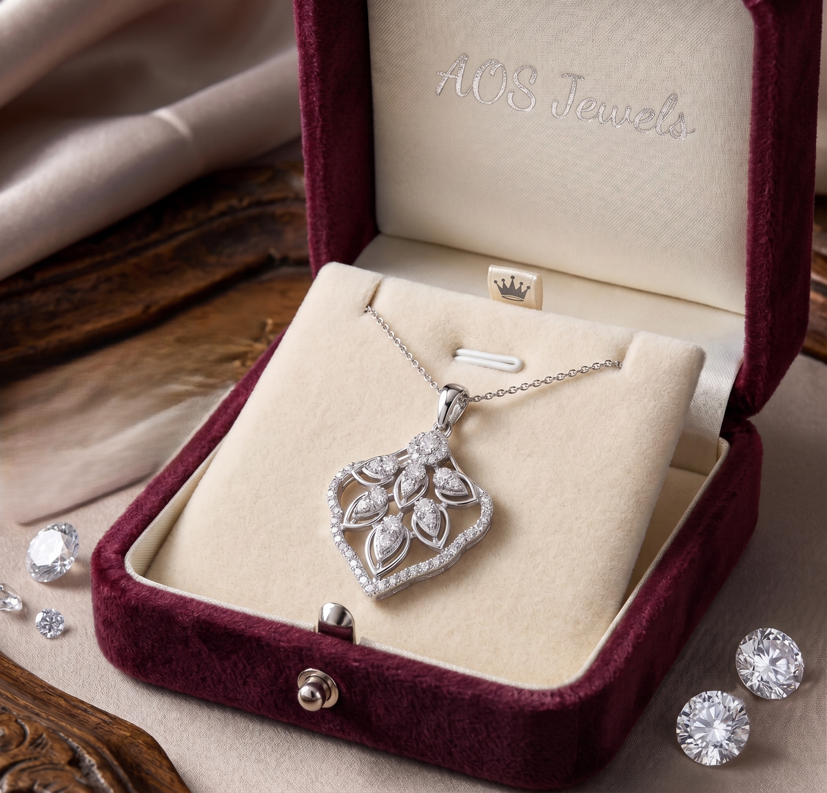 The 'Heirloom' Botanical Shield Silver Pendant