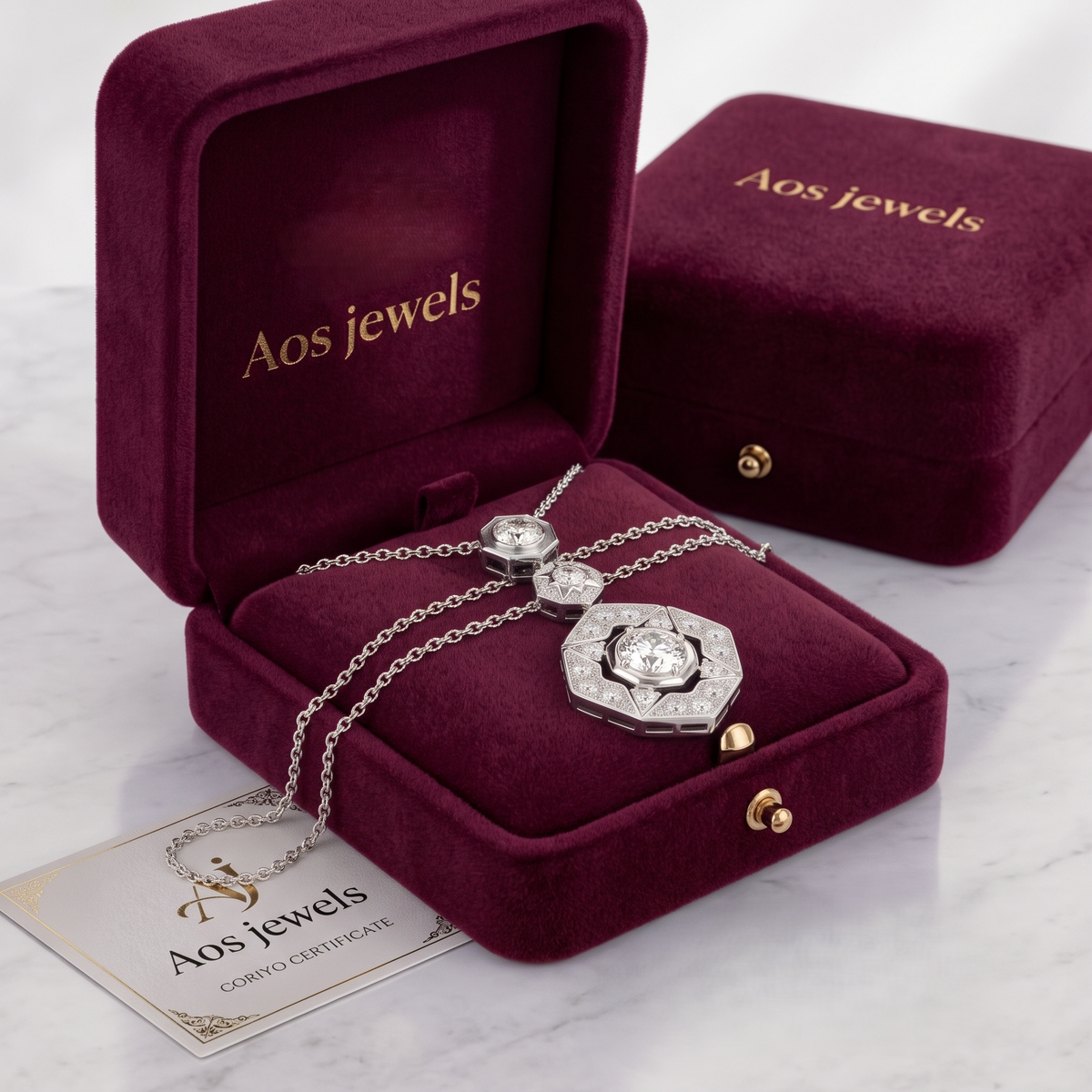 The Deco Cascade Silver Pendant
