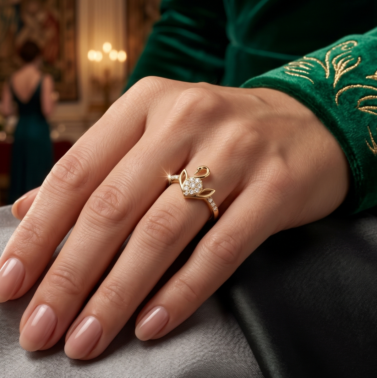 The Sterling Silver Swan Ring