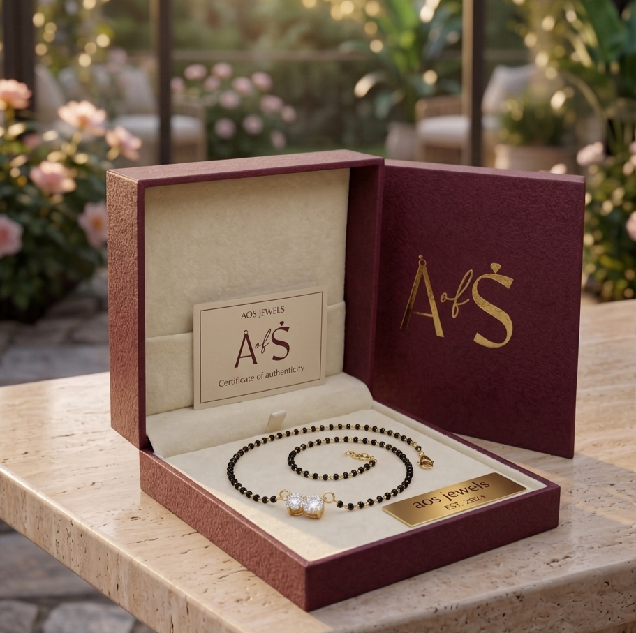 The Modern Dual Solitaire Silver Mangalsutra