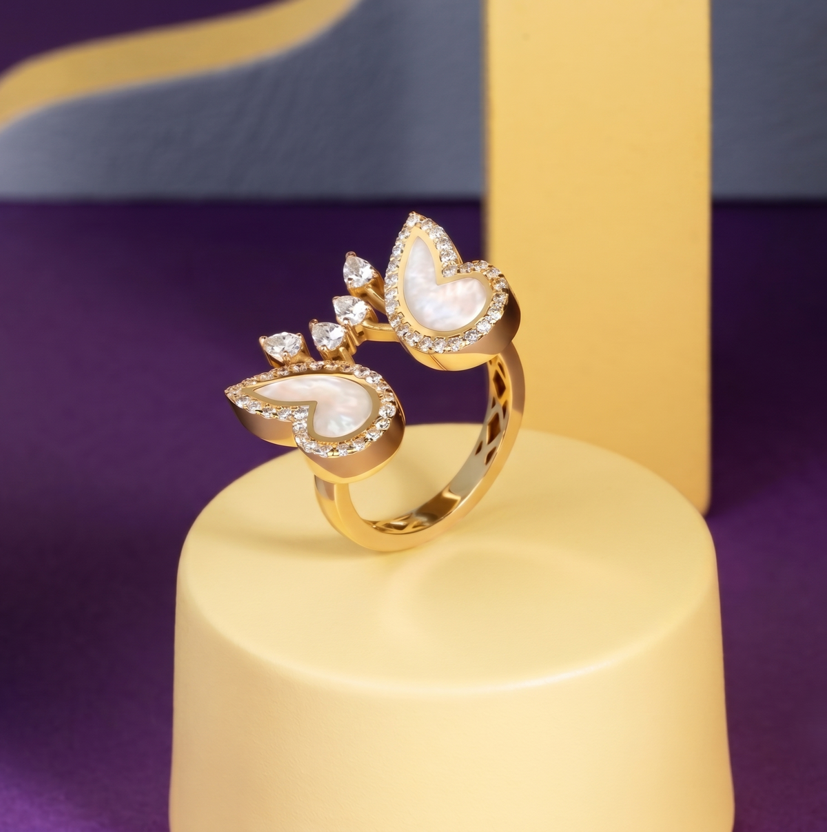 Sterling Silver Butterfly Wing Statement Ring