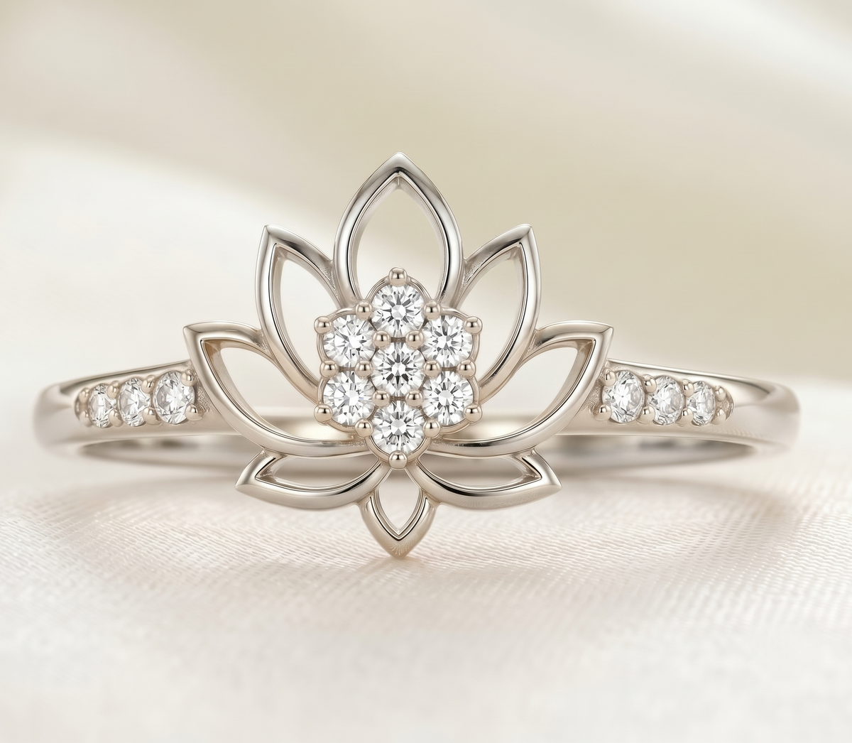 The Sterling Silver Lotus Bloom Ring