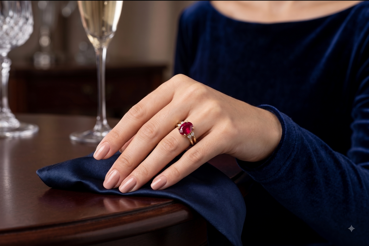 Classic Oval Ruby Statement Ring