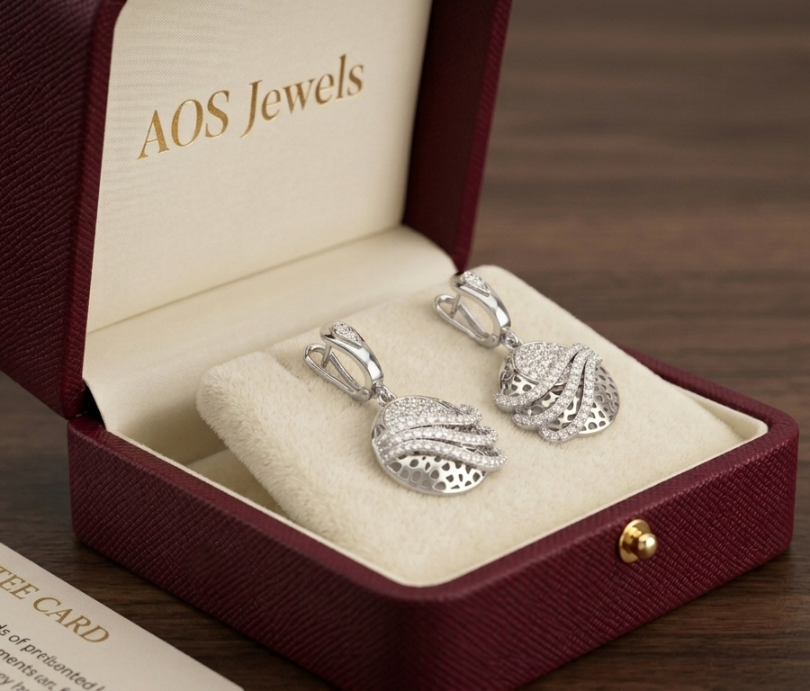 Whirlwind Elegance Open-Work Silver Earrings