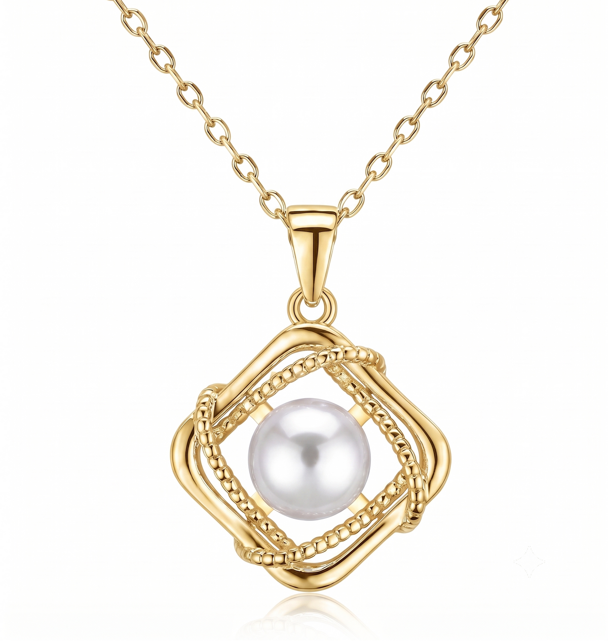 The 'Intertwined Elegance' Pearl Pendant