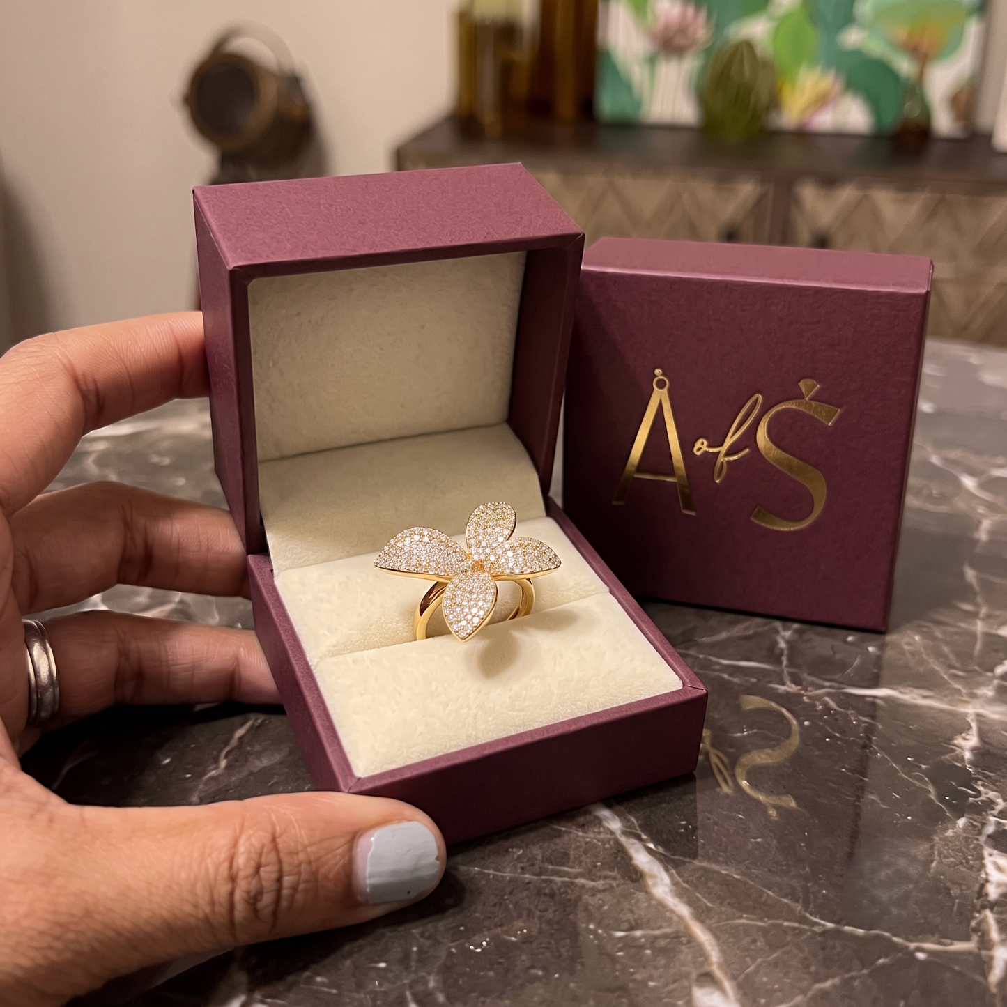 Sterling Silve Butterfly Motif 925 Silver Ring