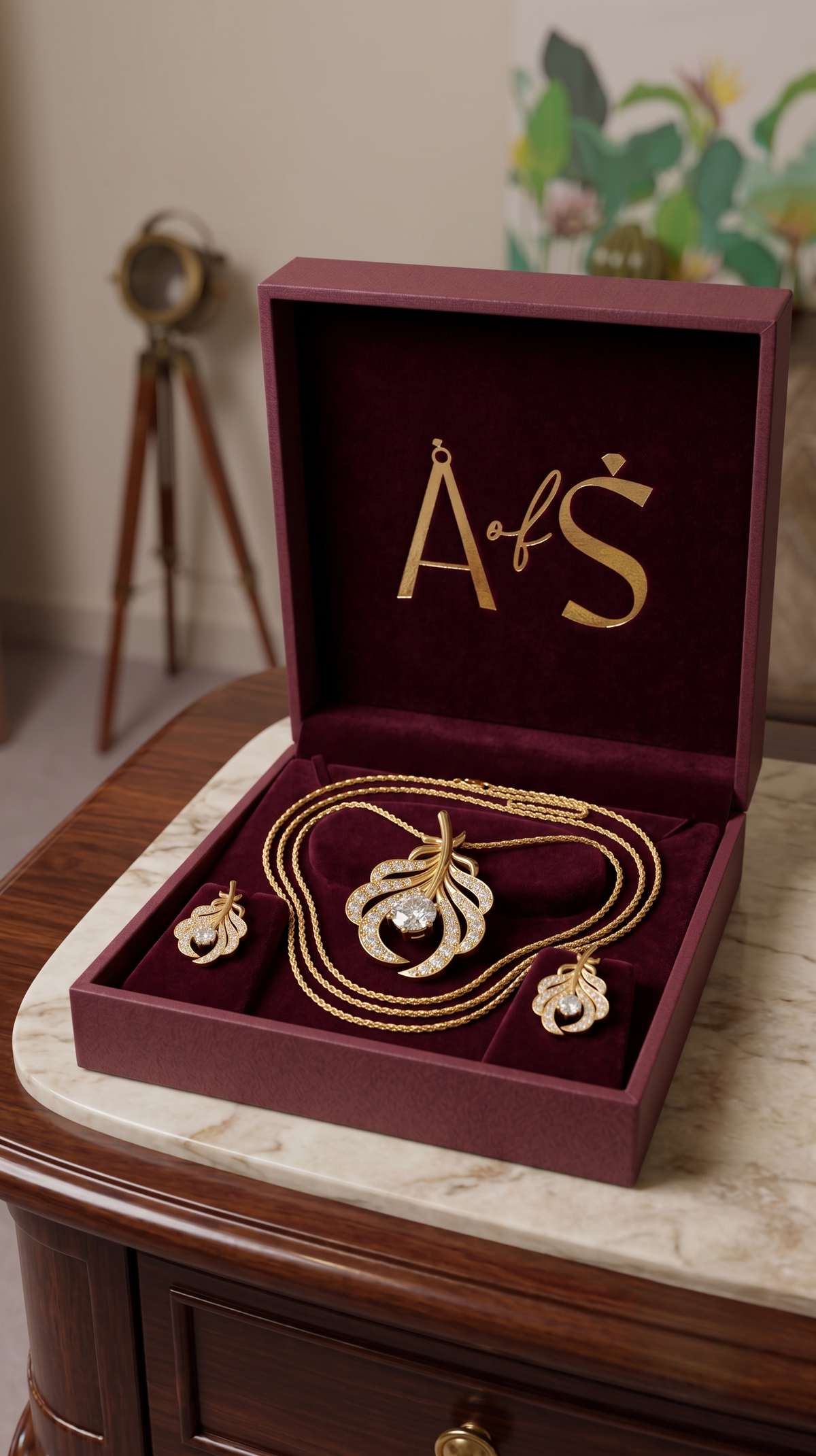 The Silver Fern Solitaire Collection Chain Pendant