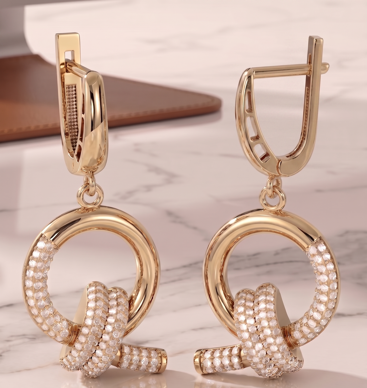 The Lumina Interlocking Ribbon Dangles