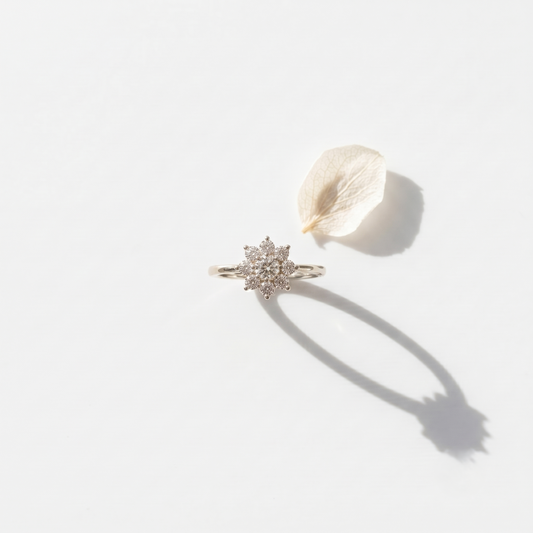 A silver-toned 925 ring