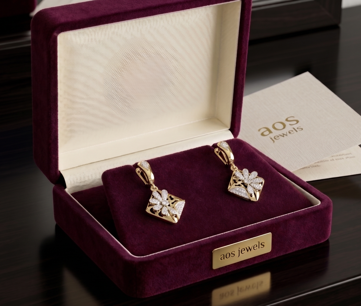 The Enchanted Flora Rhombus Earrings